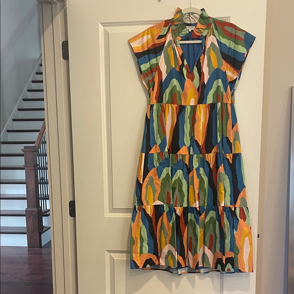 Crosby Colorful Abstract Tiered Summer Dress